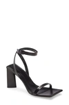 Balenciaga Moon Square-toe Leather Sandals In Black