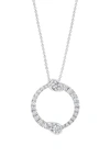 KWIAT ECLIPSE DIAMOND YIN YANG DIAMOND PENDANT NECKLACE,N-9785W-0-DIA-18KW