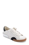 Dolce Vita Zina Plush Sneaker In White/black Leather