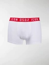 Dsquared2 Icon White Stretch-cotton Boxer Briefs In White