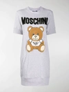 MOSCHINO TEDDY EMBROIDERY FLEECE DRESS,15665753