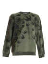 MCQ BY ALEXANDER MCQUEEN SWALLOW SWEATSHIRT IN GREEN