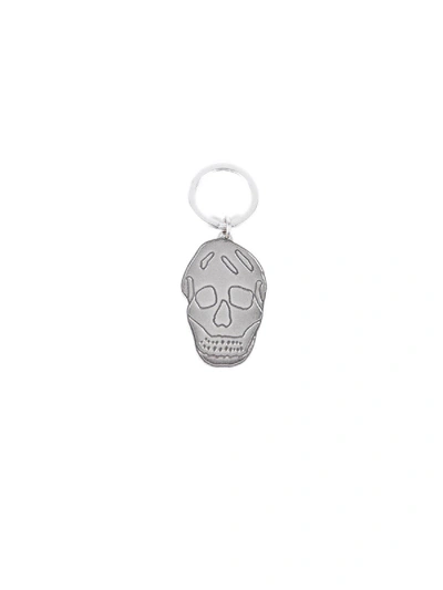 Alexander Mcqueen Skull Keyring In Silver