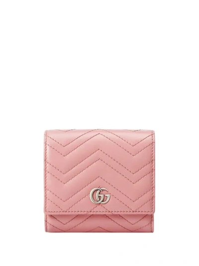 Gucci Gg Marmont Wallet In Pink