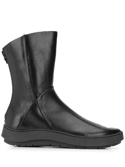 Trippen Shovel Zip-up Ankle Boots In Black