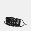 COACH SHARKY FACE MASK WITH STAR PRINT,C2398 BLK