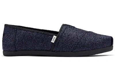 Toms Vegan Schwarze Glitter Classics Fur Damen - Grösse Eu 37.5 Espadrilles Midnight