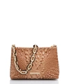 Brahmin Mod Lorelei Melbourne Embossed Leather Shoulder Bag In Terracotta