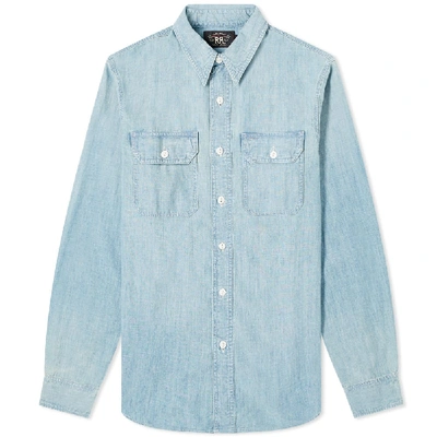 Rrl Illinois Denim Shirt In Blue