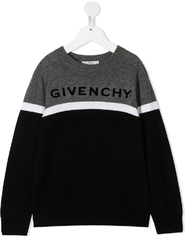 Givenchy Kids' Colour-block Jumper In Black | ModeSens