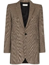 SAINT LAURENT PRINCE OF WALES TWEED BLAZER JACKET