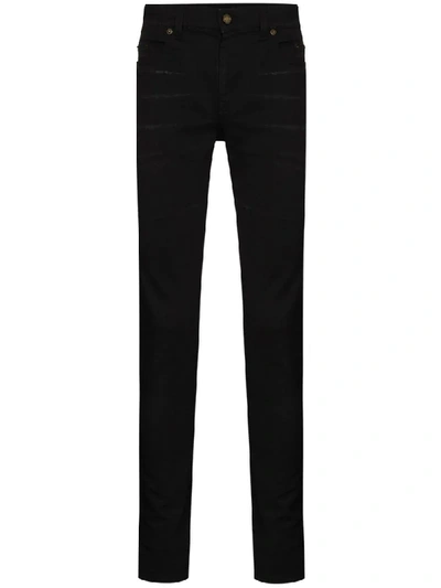 Saint Laurent Five Pocket Skinny Jeans In Black