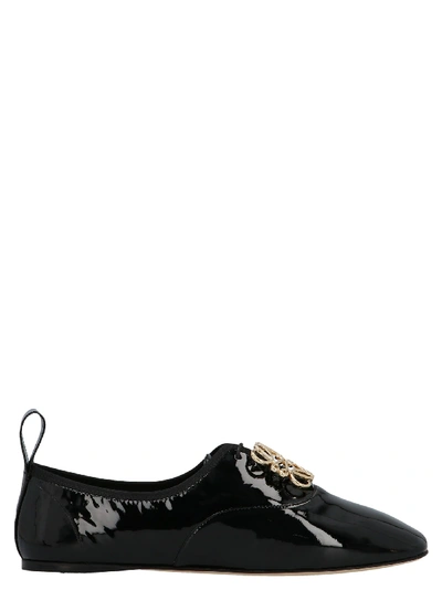 Loewe Soft Derby Anagram Lace-up Shoes In Black