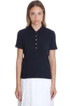 Thom Browne Polo In Blue Cotton In Blue