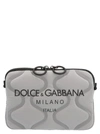 DOLCE & GABBANA LOGO-PRINT QUILTED CROSSBODY BAG,11470090