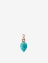 MONICA VINADER FIJI BUD MINI 18CT ROSE GOLD-PLATED VERMEIL SILVER AND TURQUOISE PENDANT,R00124422