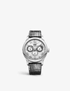 Chopard 168561-3001 L.u.c Perpetual Twin Stainless-steel And Alligator-embossed Leather Automatic Watch In Rose Gold