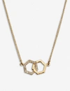 RACHEL JACKSON INFINITY 22CT GOLD-PLATED VERMEIL STERLING SILVER AND DIAMOND NECKLACE,R03642560
