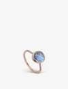 MONICA VINADER SIREN 18CT ROSE GOLD-PLATED VERMEIL SILVER AND KYANITE RING,R03642648