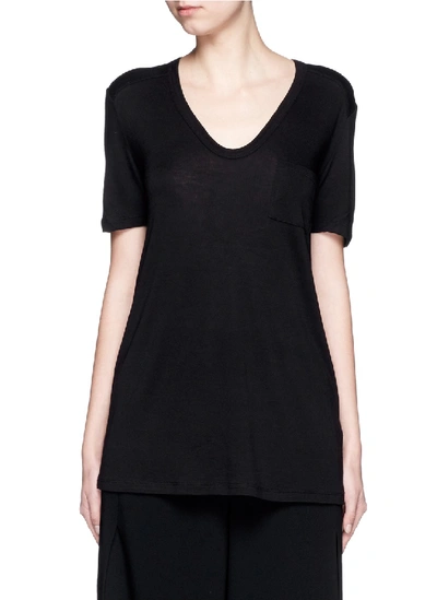 Alexander Wang T Embossed Logo T-shirt In Black