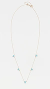 ADINA REYTER 14K TURQUOISE + ROUND DIAMOND CHAIN NECKLACE,ADINA20323