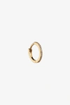 Anine Bing Small Diamond Hoop In Gold In 14k Gold