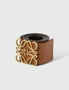 Loewe Reversible Anagram Belt In Brown