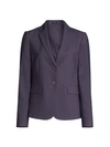 Theory Carissa Wool-blend Blazer In Deep Navy