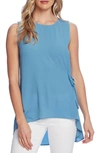 VINCE CAMUTO SIDE TIE SLEEVELESS HIGH LOW BLOUSE,9630035
