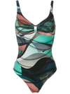 Lygia & Nanny Roberta Printed Swimsuit In Blue