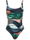 Lygia & Nanny Hapuna Printed Swimsuit In Blue