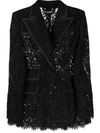 DOLCE & GABBANA LACE DOUBLE-BREASTED BLAZER