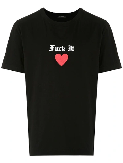 À La Garçonne Fuck It Print T-shirt In Black