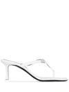 ALEXANDER WANG IVY 65 CRYSTAL LOGO SANDALS