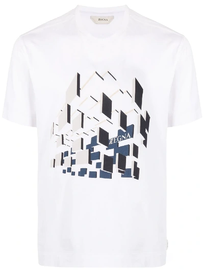 Ermenegildo Zegna T-shirt Mit 3d-print In White