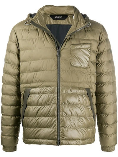 Ermenegildo Zegna Light Padded Jacket In Grün