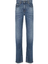 ERMENEGILDO ZEGNA MID-RISE STRAIGHT-LEG JEANS