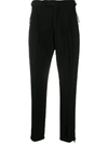 ERMENEGILDO ZEGNA TAILORED BLACK WOOL TROUSERS