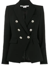 Veronica Beard Miller Dickey Double-breasted Grain De Poudre Blazer In Black