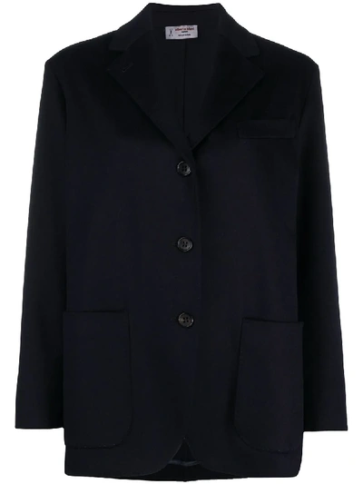 Alberto Biani Relaxed Single-breasted Blazer In Blue