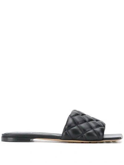 Bottega Veneta Woman Sandals Black Size 11 Soft Leather