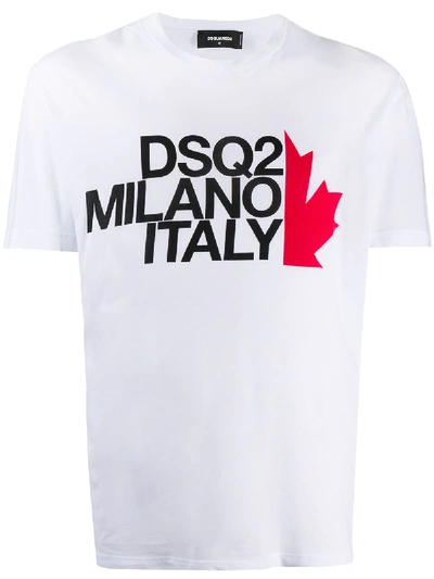 Dsquared2 Logo Print T-shirt In White