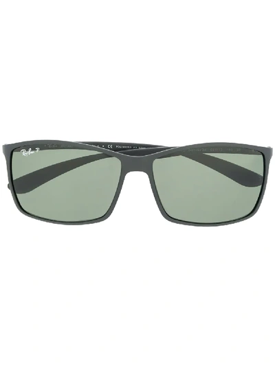 Ray Ban Rectangle Frame Sunglasses In Schwarz
