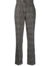 DOLCE & GABBANA TWEED CHECK TAILORED TROUSERS