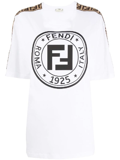 Fendi Oversized Cotton Jersey T-shirt In White