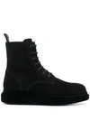 ALEXANDER MCQUEEN HYBRID LACE-UP BOOTS