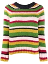 ALEXA CHUNG MULTI-STRIPE CREWNECK JUMPER