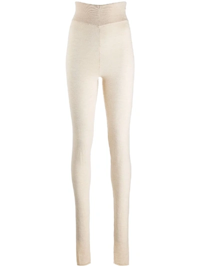 Extreme Cashmere High-waisted Cashmere Leggings In Neutrals