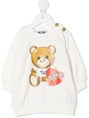 MOSCHINO LONG-SLEEVED LOGO PRINT JUMPER