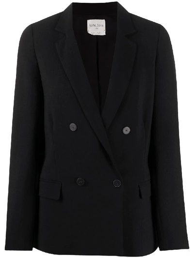 Forte Forte Double Breasted Blazer In Black